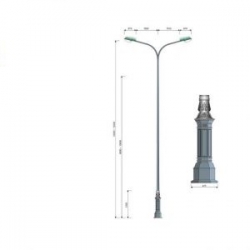 Cột đèn cao áp đế gang LP-DG