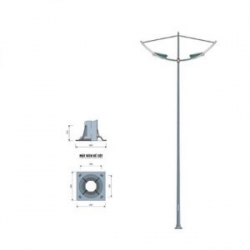 Cột đèn cao áp rời cần kép LP-CK02